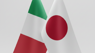 علم اليابان علم ايطاليا